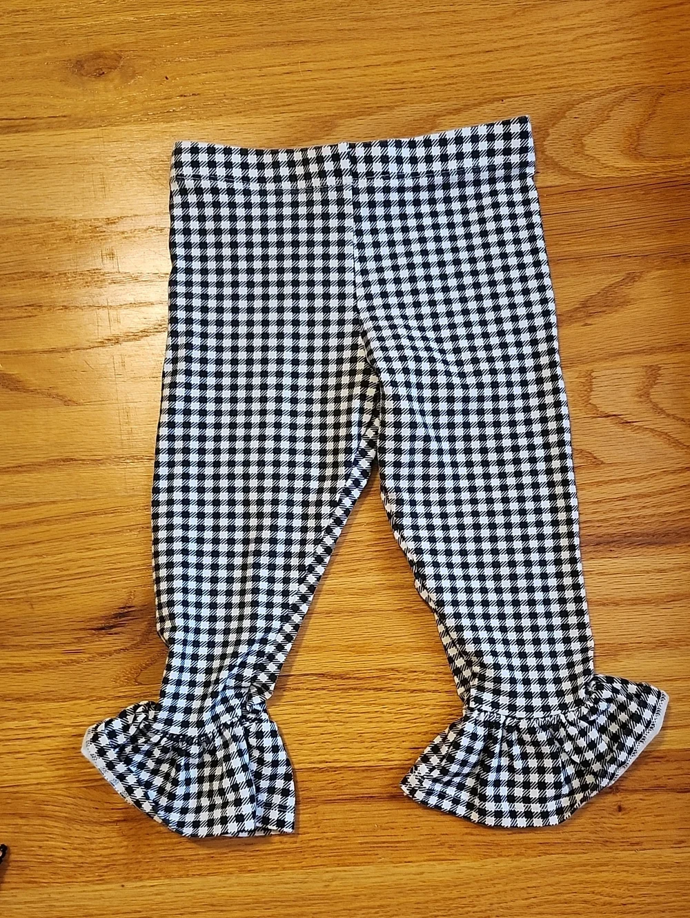 Bonnie Jean Halloween Ghost Tunic & Gingham Ruffle Pants Set (Size 2T)